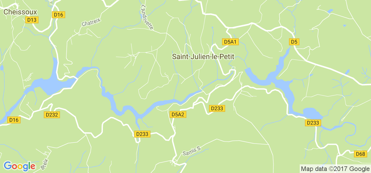 map de la ville de Saint-Julien-le-Petit