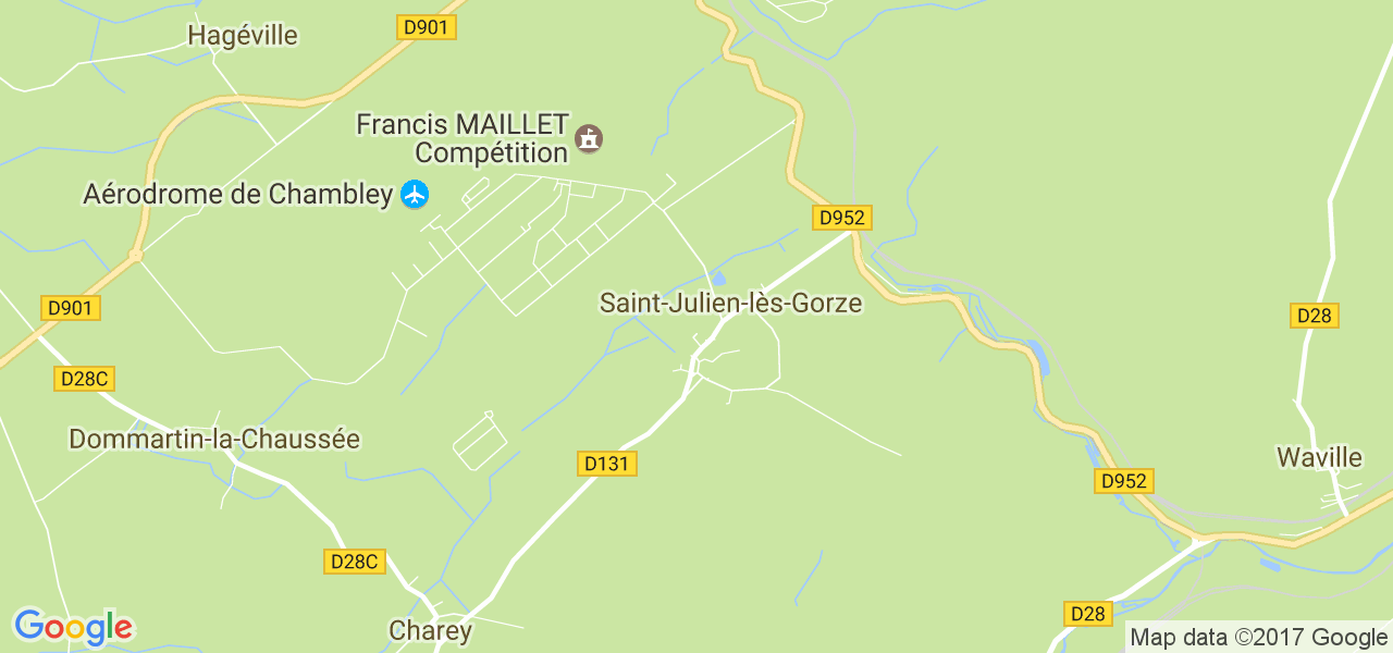 map de la ville de Saint-Julien-lès-Gorze