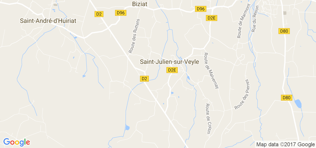 map de la ville de Saint-Julien-sur-Veyle