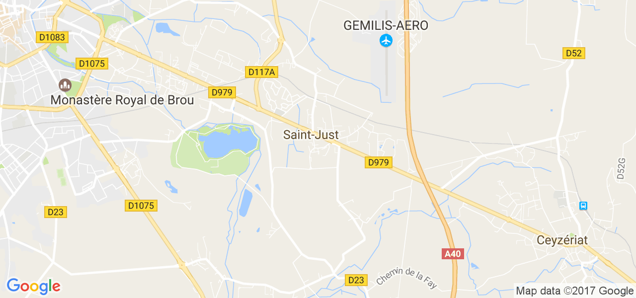 map de la ville de Saint-Just