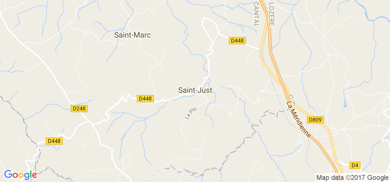 map de la ville de Saint-Just