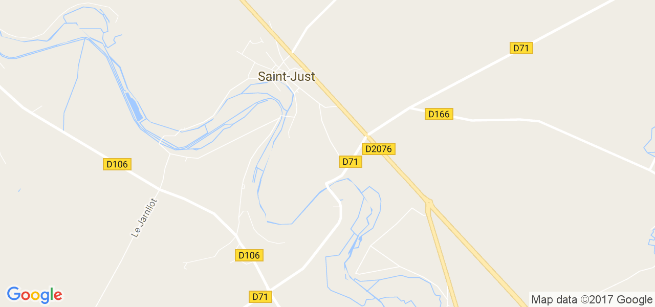 map de la ville de Saint-Just