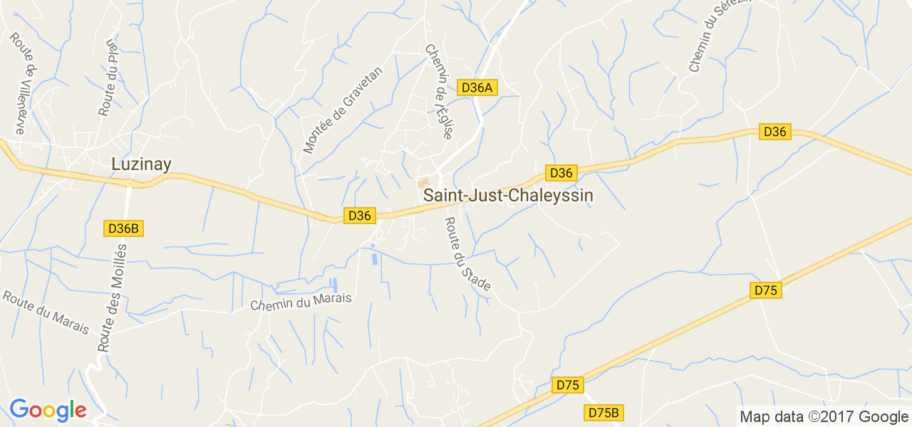 map de la ville de Saint-Just-Chaleyssin