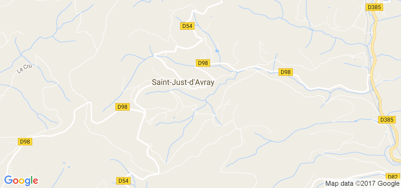 map de la ville de Saint-Just-d'Avray