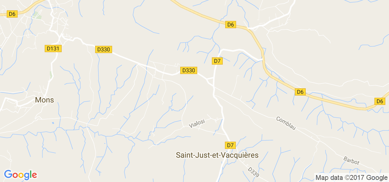 map de la ville de Saint-Just-et-Vacquières