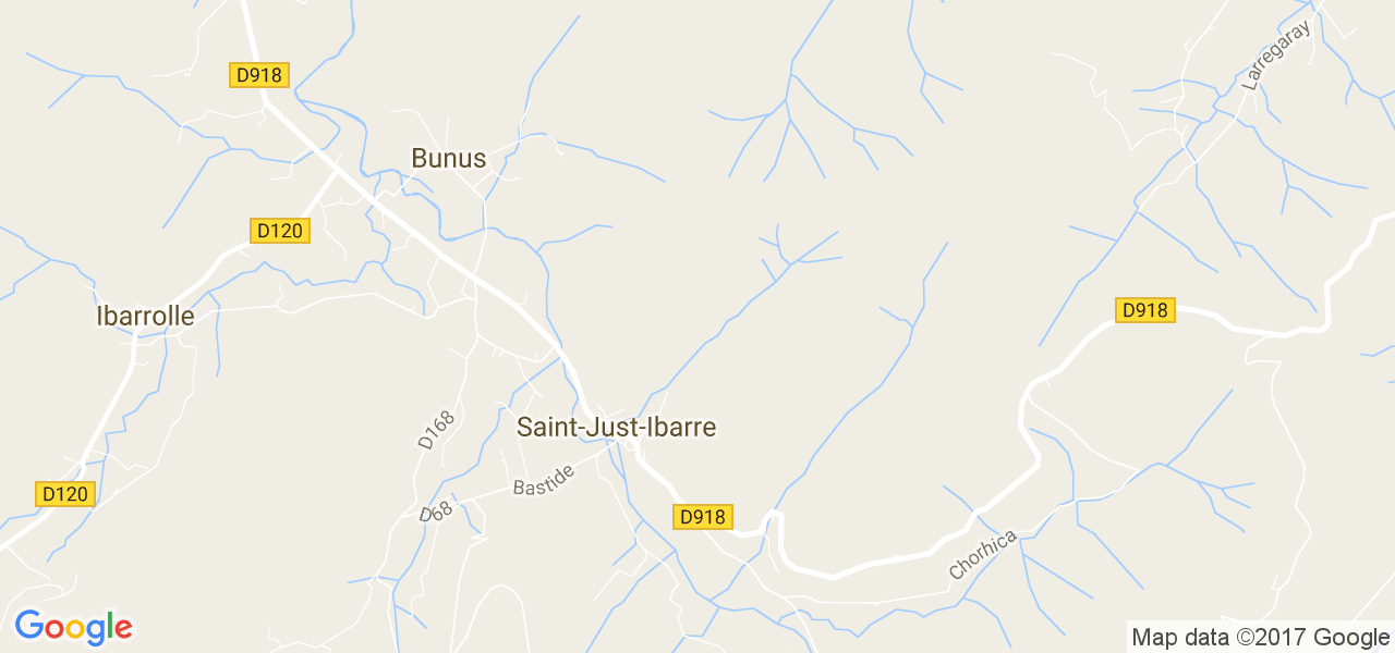 map de la ville de Saint-Just-Ibarre