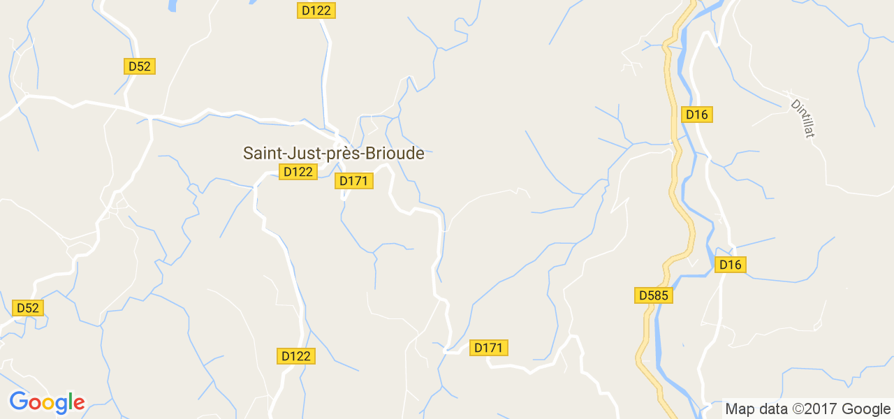 map de la ville de Saint-Just-près-Brioude