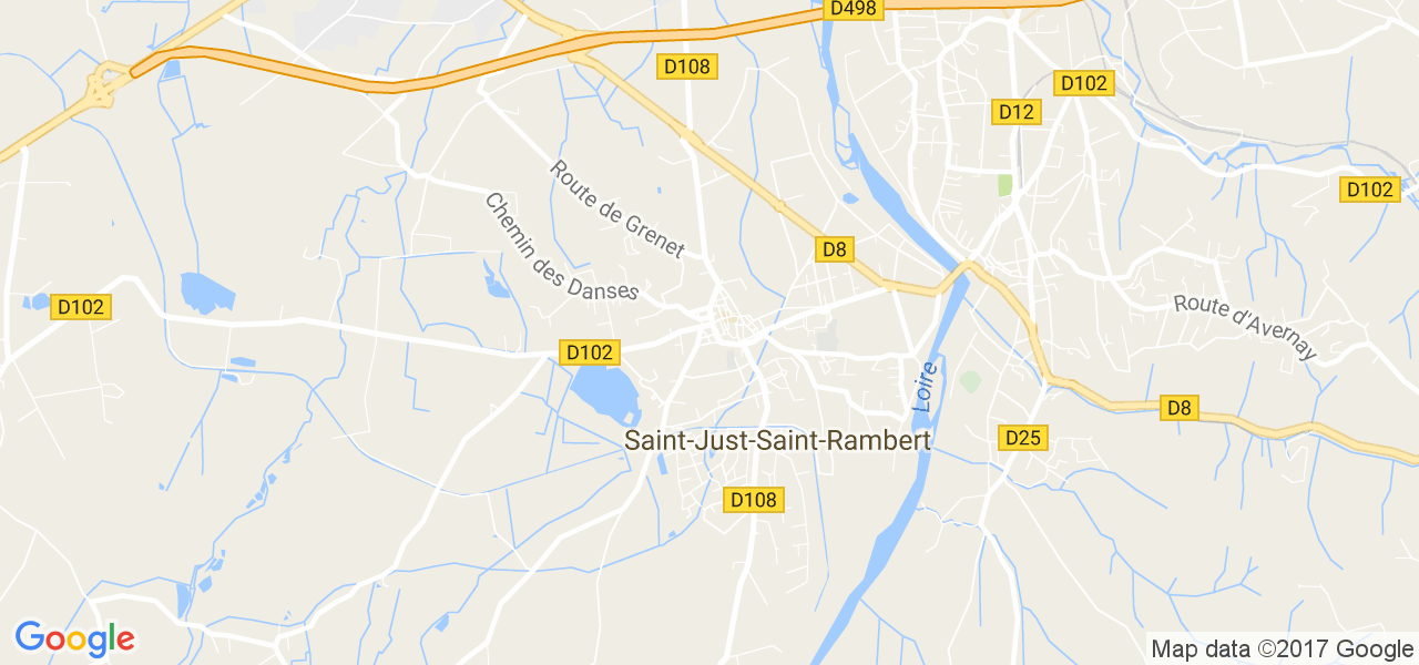 map de la ville de Saint-Just-Saint-Rambert