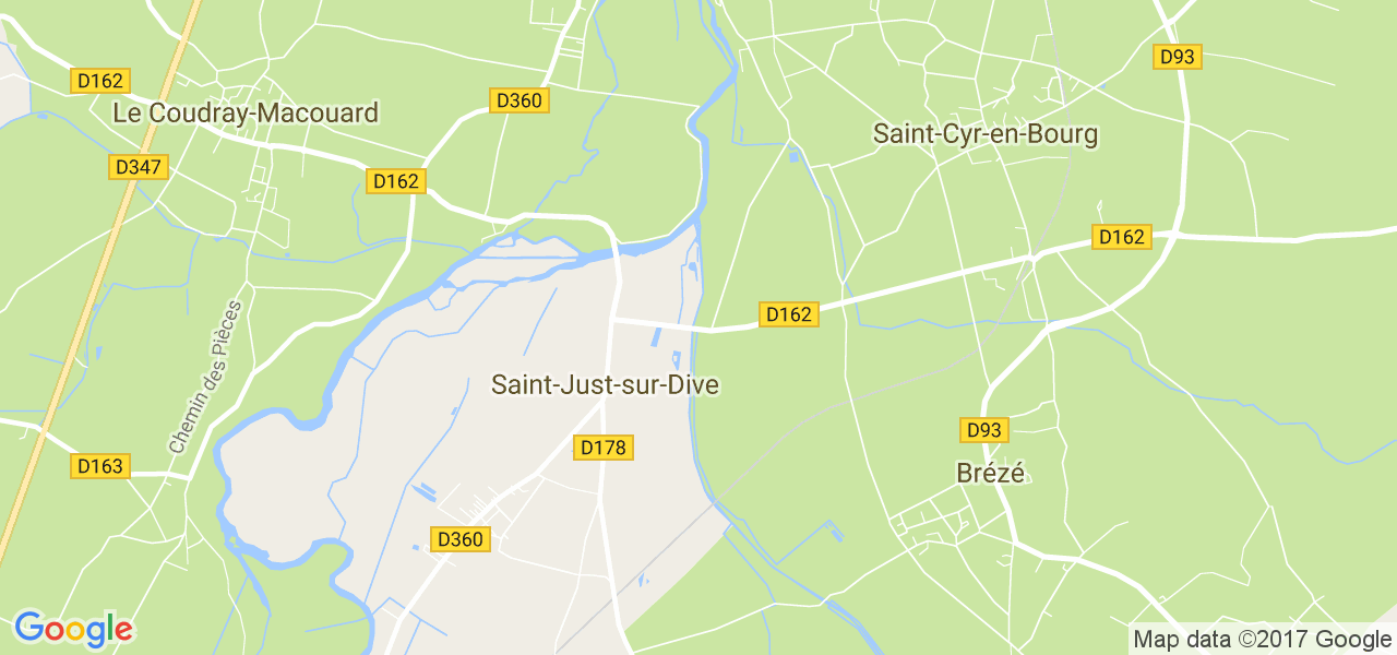 map de la ville de Saint-Just-sur-Dive