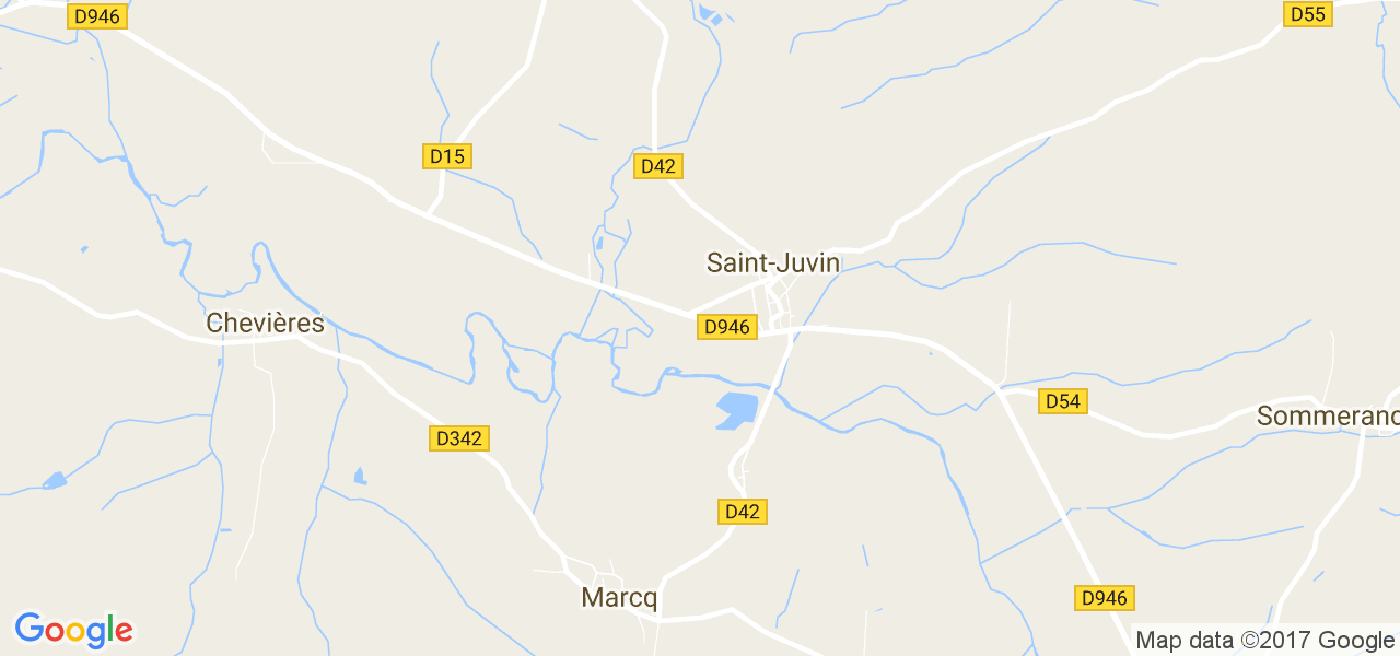 map de la ville de Saint-Juvin