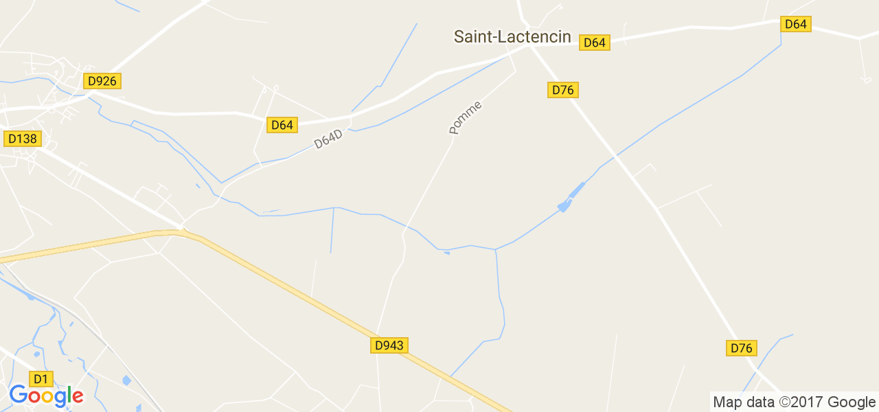 map de la ville de Saint-Lactencin