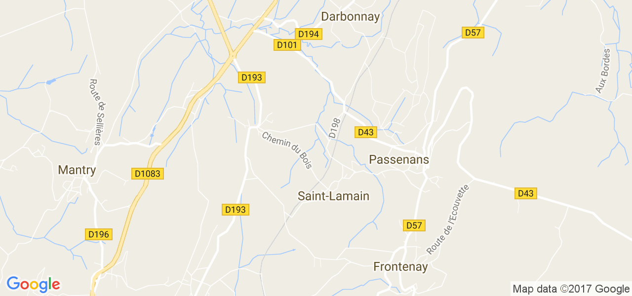 map de la ville de Saint-Lamain