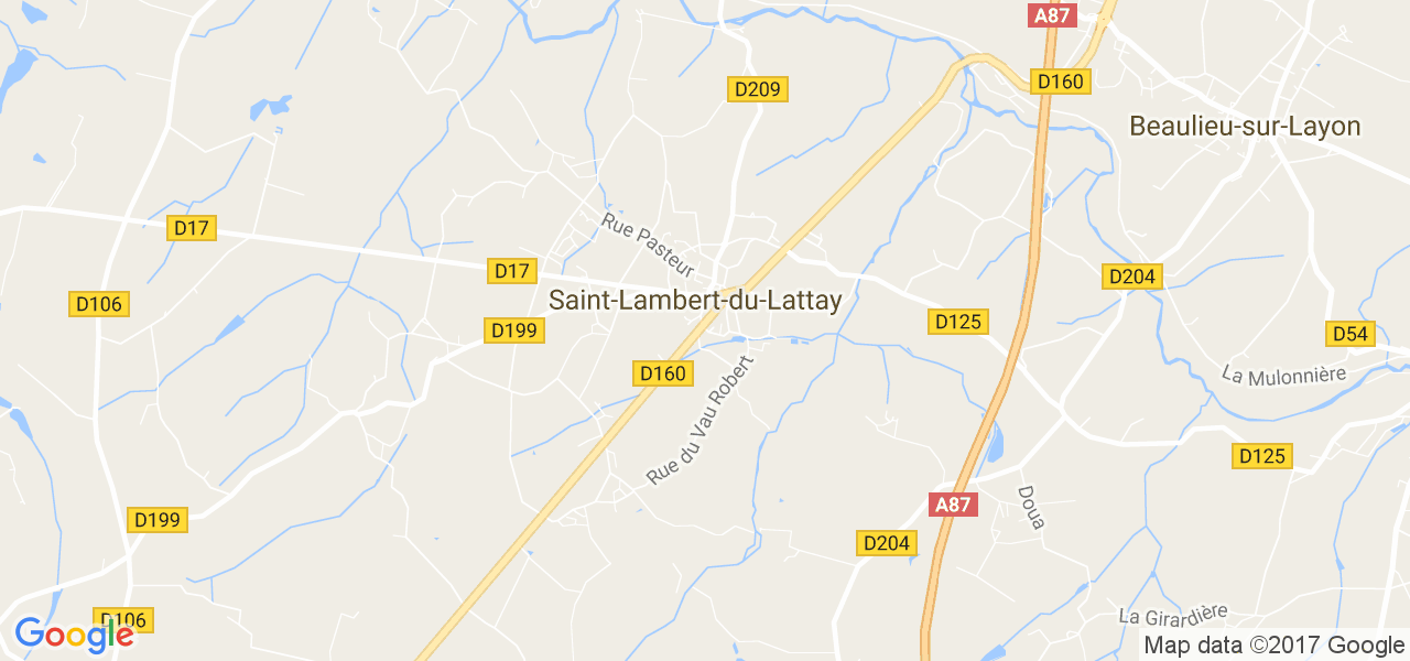 map de la ville de Saint-Lambert-du-Lattay