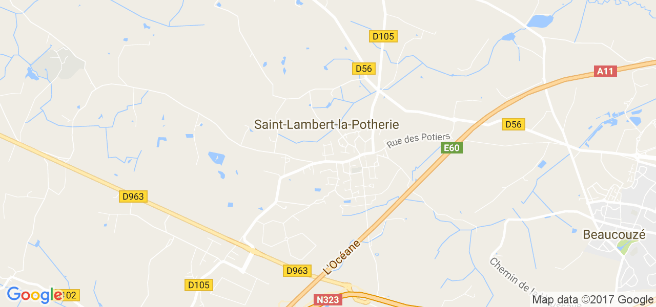 map de la ville de Saint-Lambert-la-Potherie