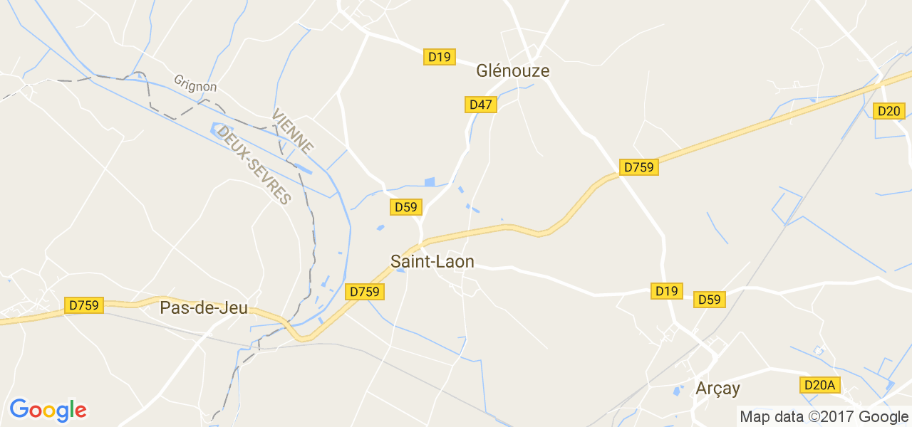 map de la ville de Saint-Laon