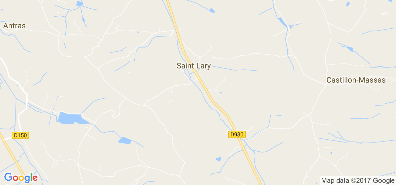 map de la ville de Saint-Lary