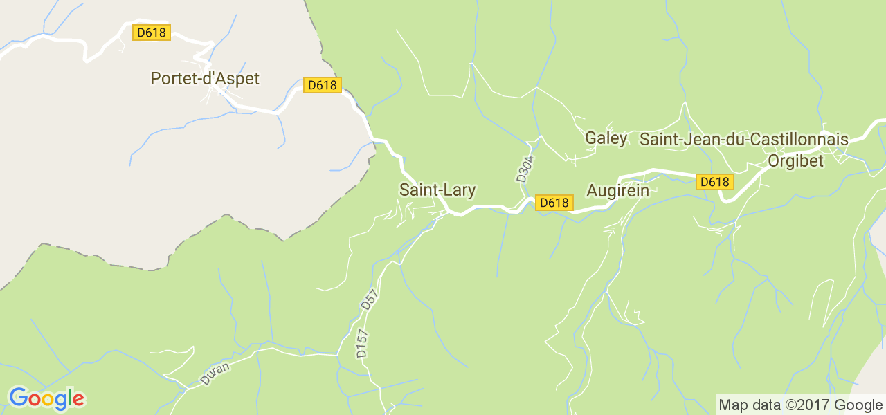 map de la ville de Saint-Lary