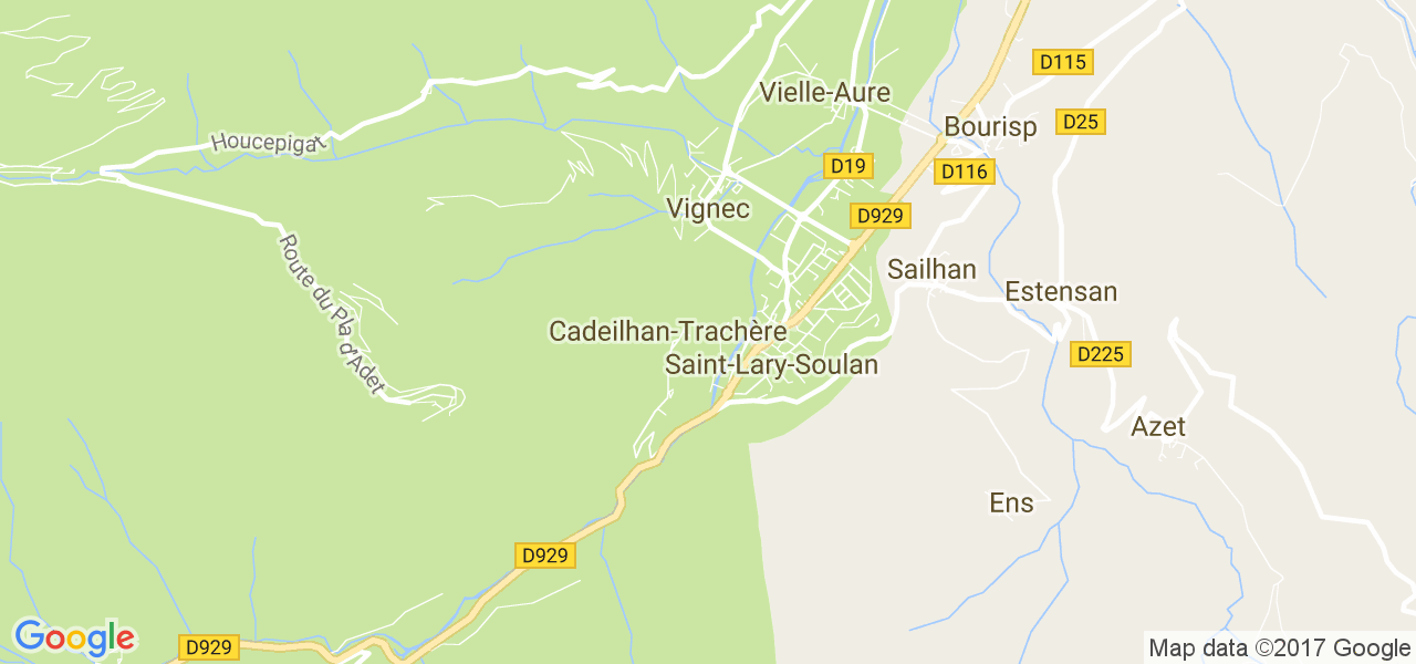 map de la ville de Saint-Lary-Soulan