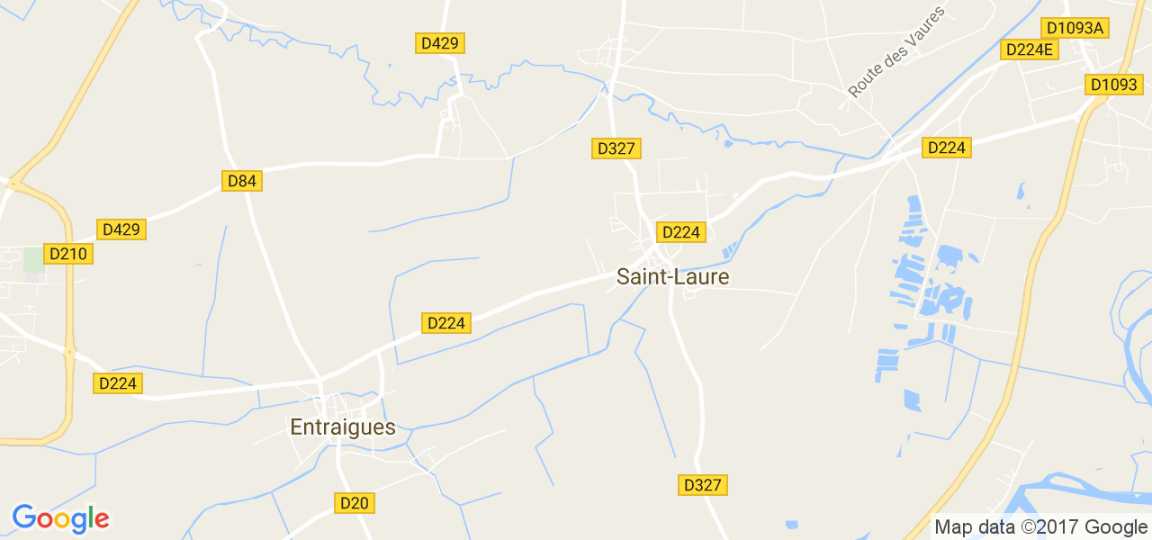 map de la ville de Saint-Laure