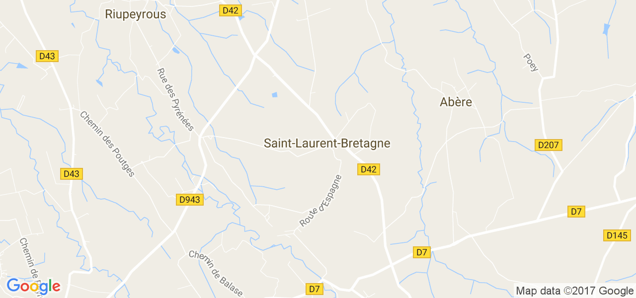 map de la ville de Saint-Laurent-Bretagne