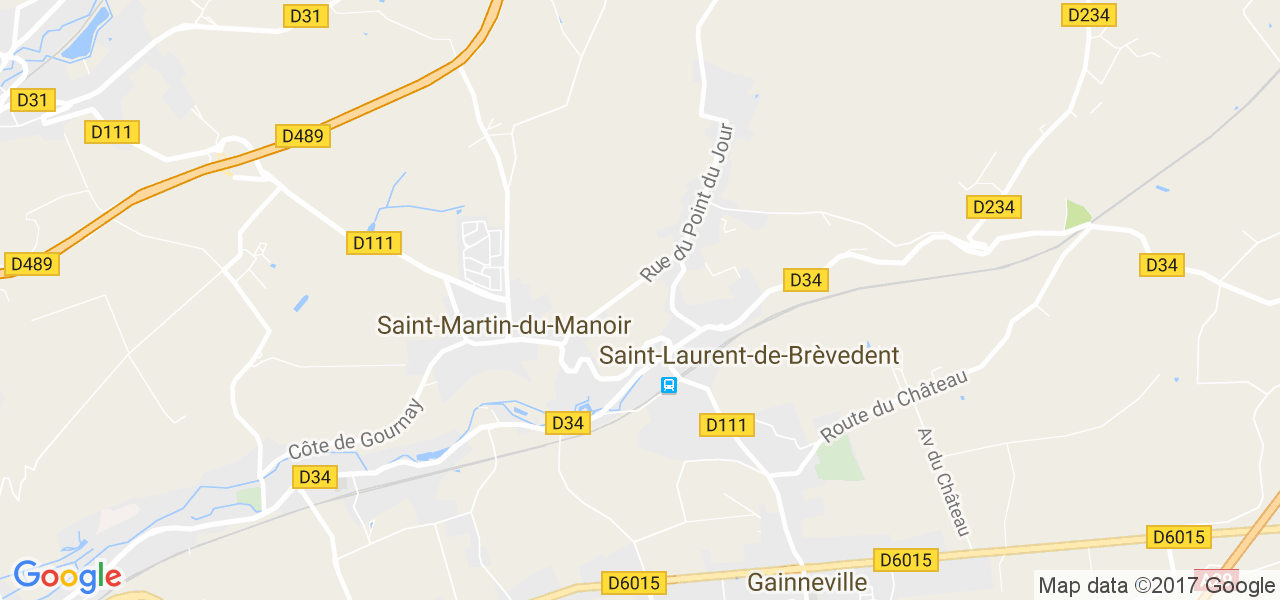 map de la ville de Saint-Laurent-de-Brèvedent