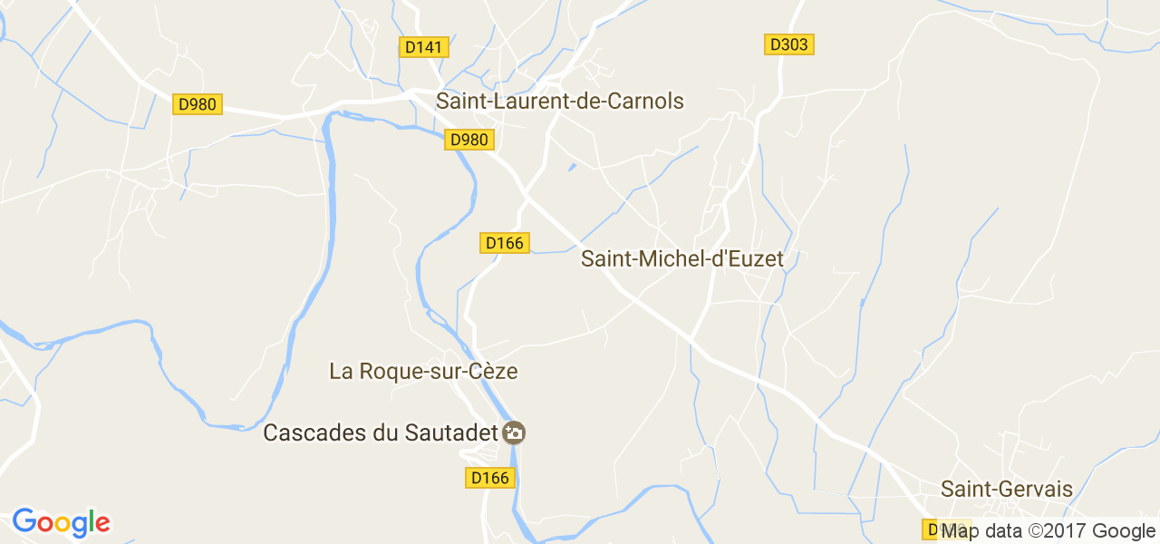 map de la ville de Saint-Laurent-de-Carnols