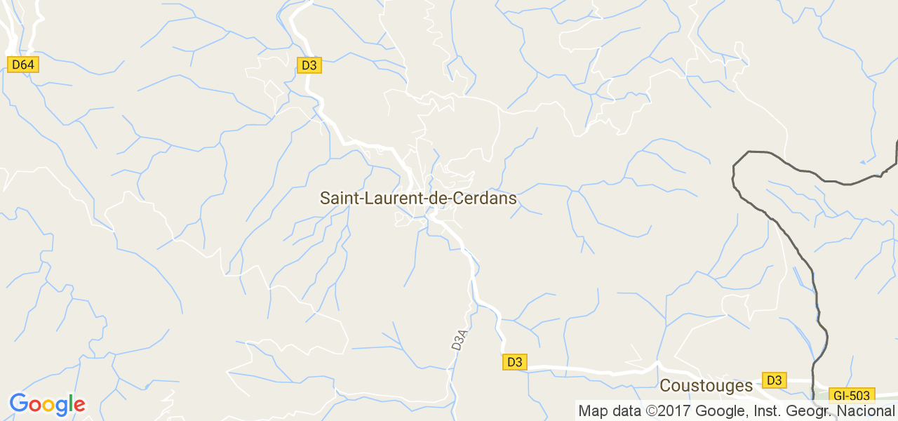 map de la ville de Saint-Laurent-de-Cerdans