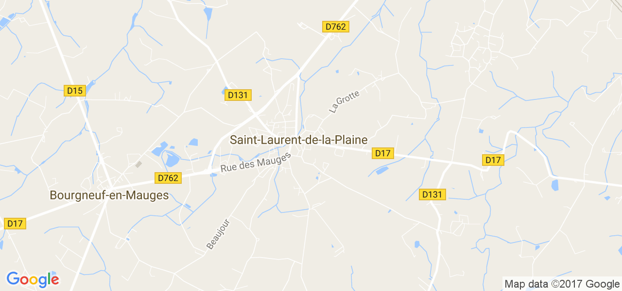 map de la ville de Saint-Laurent-de-la-Plaine