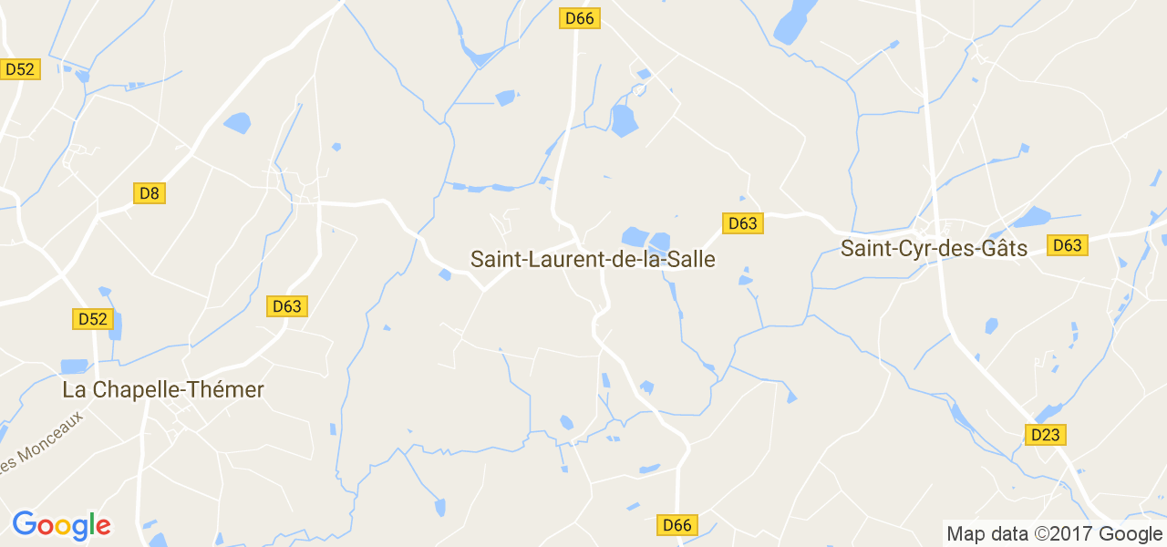 map de la ville de Saint-Laurent-de-la-Salle
