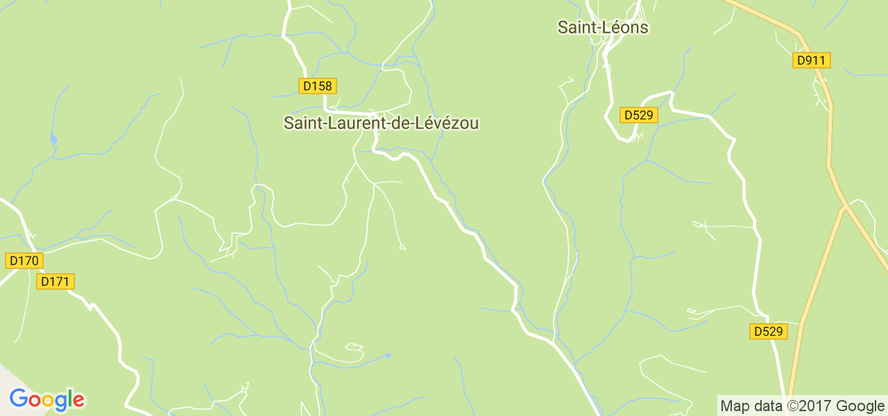 map de la ville de Saint-Laurent-de-Lévézou