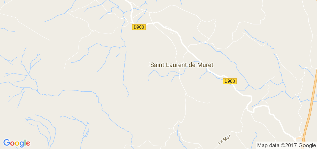 map de la ville de Saint-Laurent-de-Muret