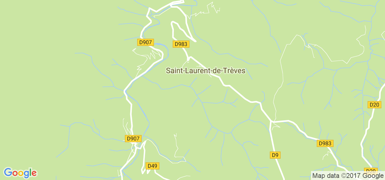 map de la ville de Saint-Laurent-de-Trèves