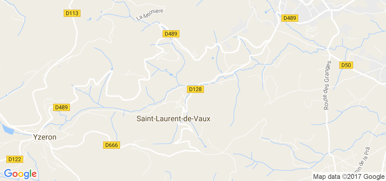 map de la ville de Saint-Laurent-de-Vaux