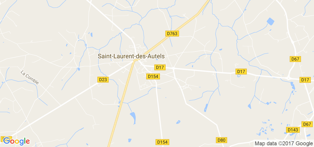 map de la ville de Saint-Laurent-des-Autels