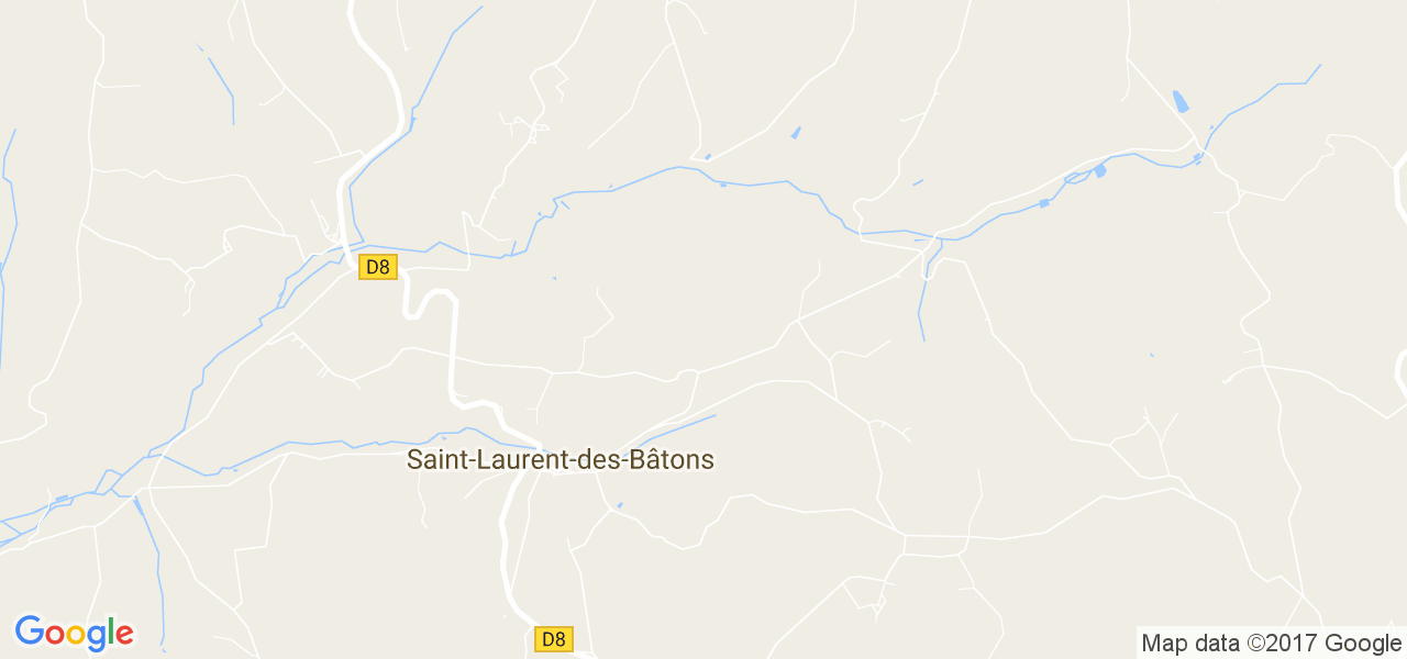 map de la ville de Saint-Laurent-des-Bâtons