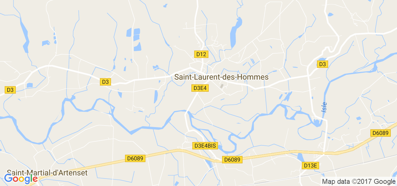 map de la ville de Saint-Laurent-des-Hommes