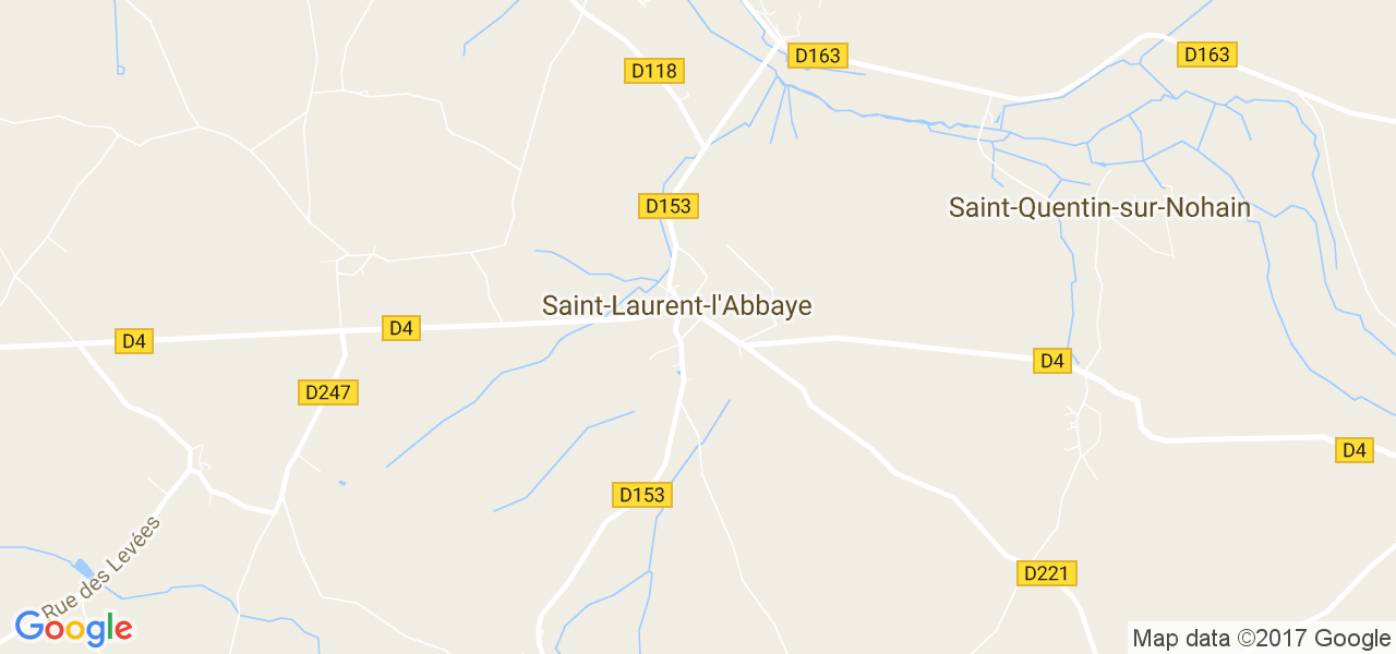 map de la ville de Saint-Laurent-l'Abbaye