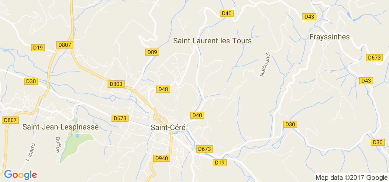 map de la ville de Saint-Laurent-les-Tours