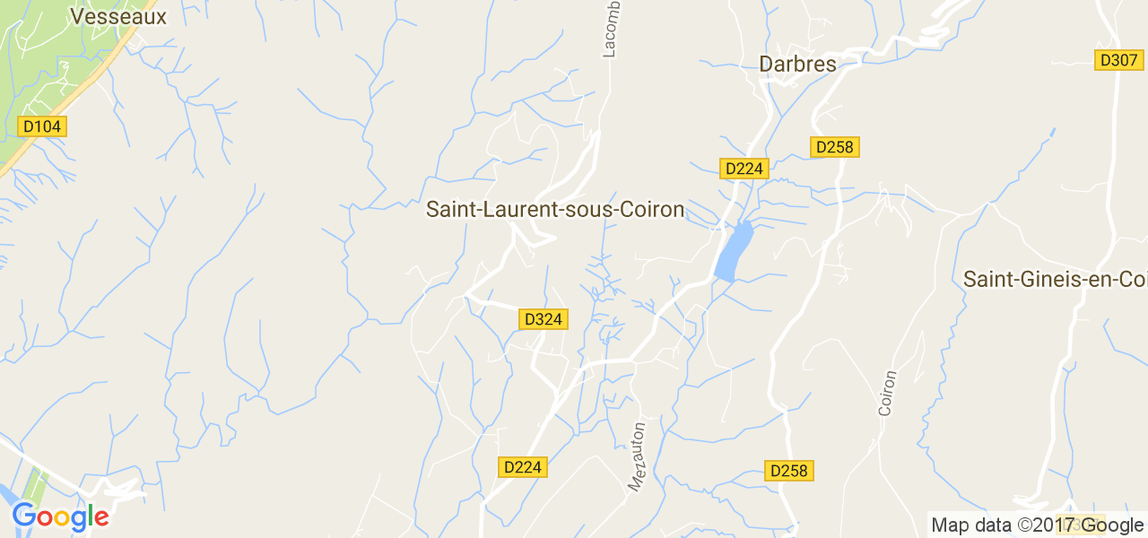 map de la ville de Saint-Laurent-sous-Coiron