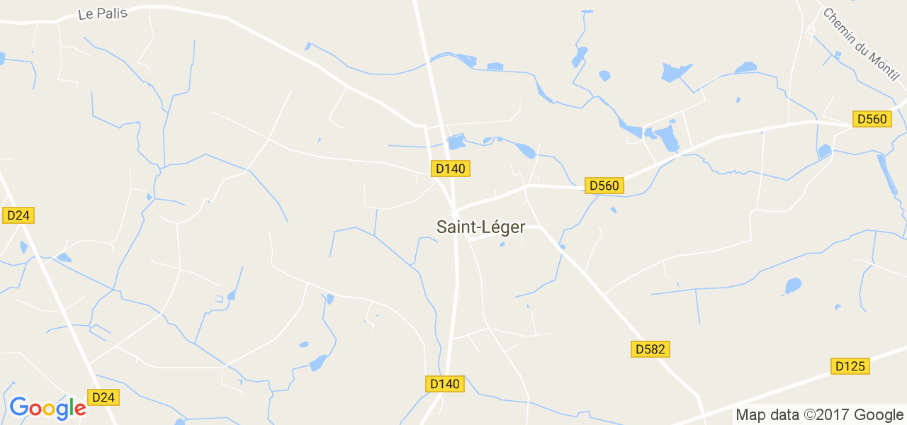 map de la ville de Saint-Léger