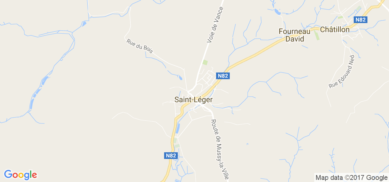 map de la ville de Saint-Léger