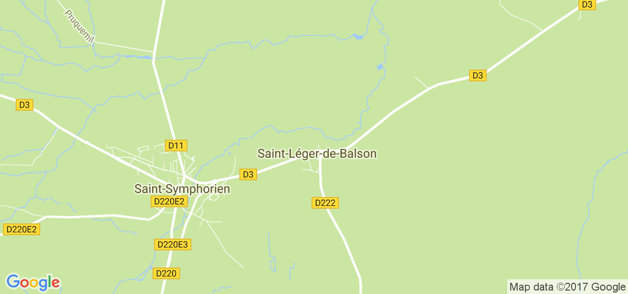 map de la ville de Saint-Léger-de-Balson