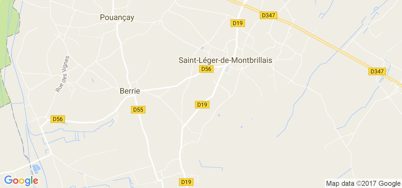 map de la ville de Saint-Léger-de-Montbrillais