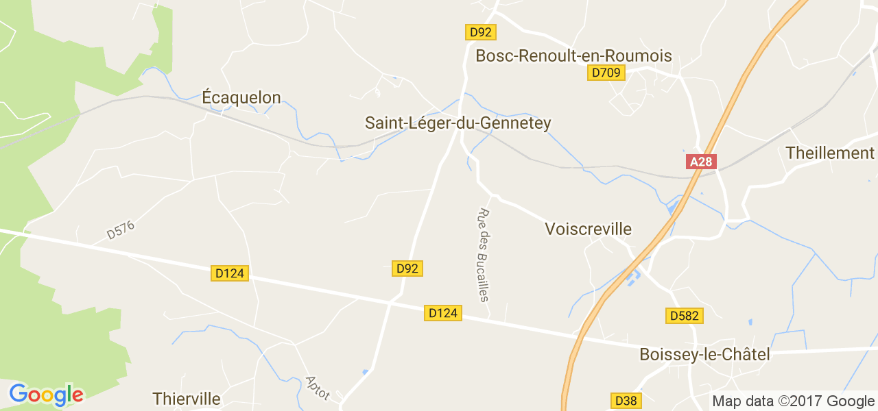 map de la ville de Saint-Léger-du-Gennetey