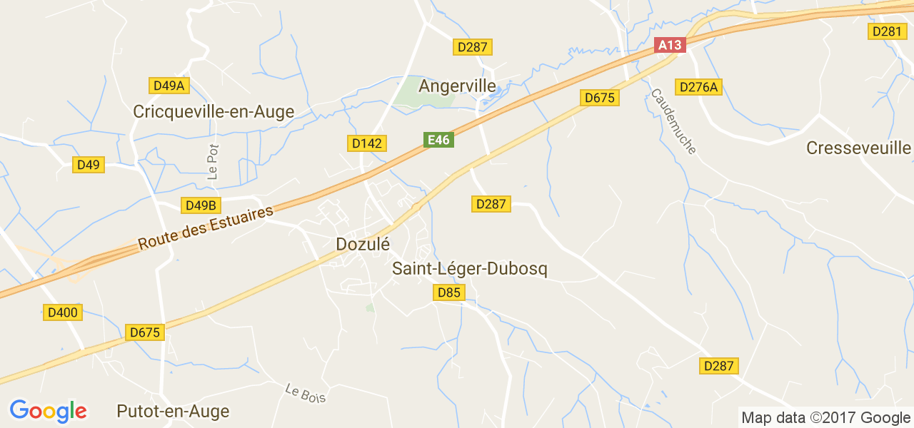 map de la ville de Saint-Léger-Dubosq