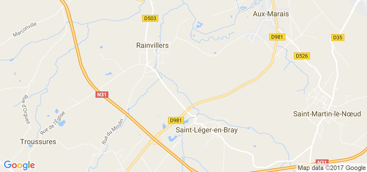 map de la ville de Saint-Léger-en-Bray