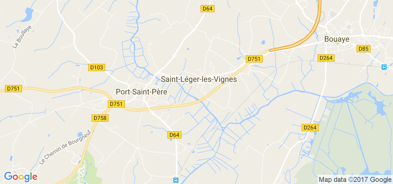 map de la ville de Saint-Léger-les-Vignes