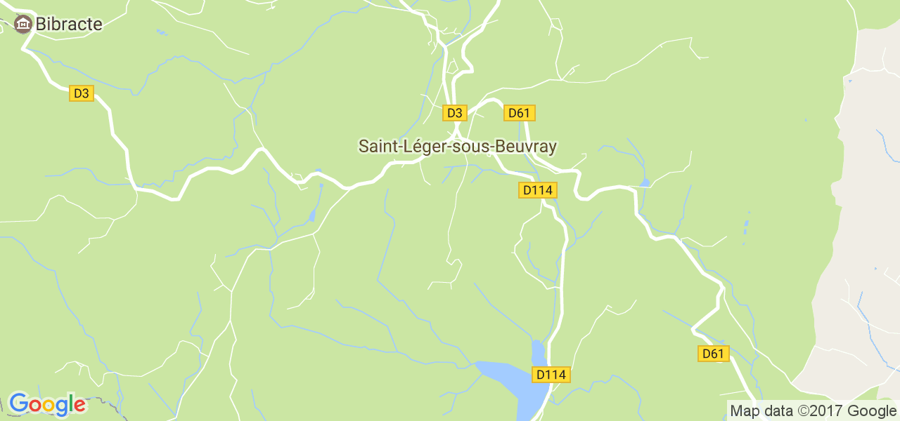 map de la ville de Saint-Léger-sous-Beuvray