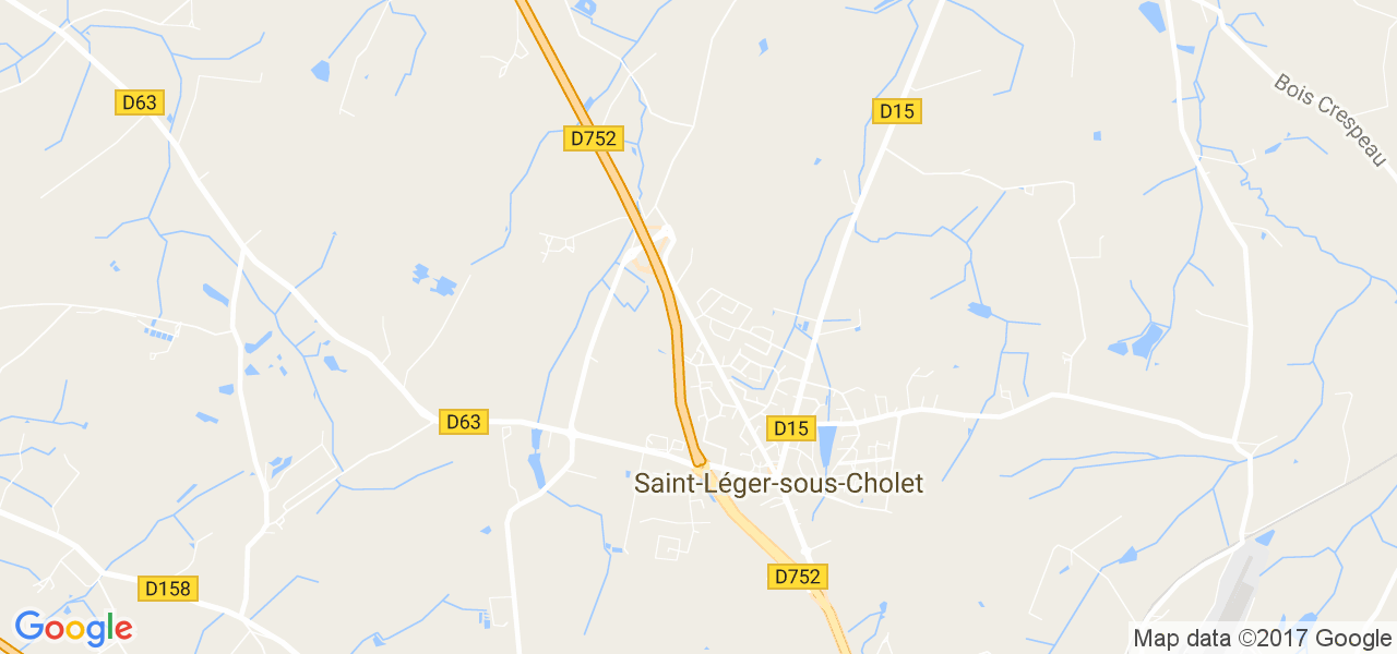 map de la ville de Saint-Léger-sous-Cholet