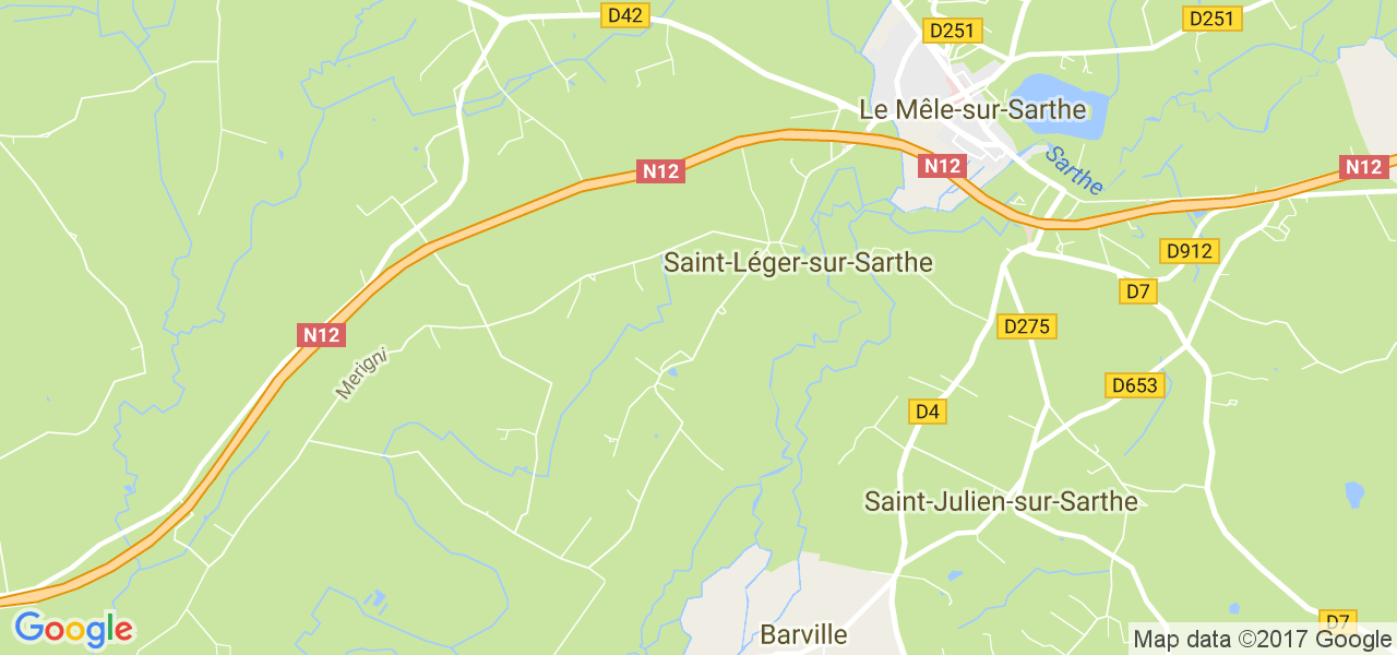 map de la ville de Saint-Léger-sur-Sarthe